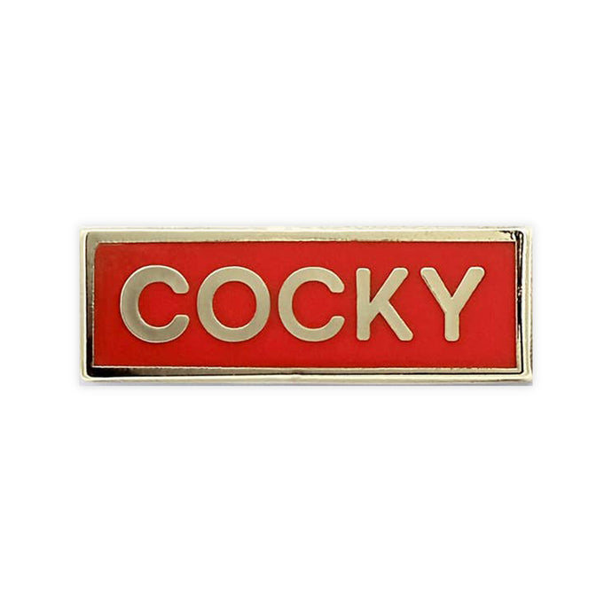 Cocky Enamel Pin