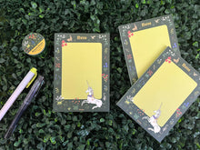 Load image into Gallery viewer, Unicorn Tapestry Medieval Notepad