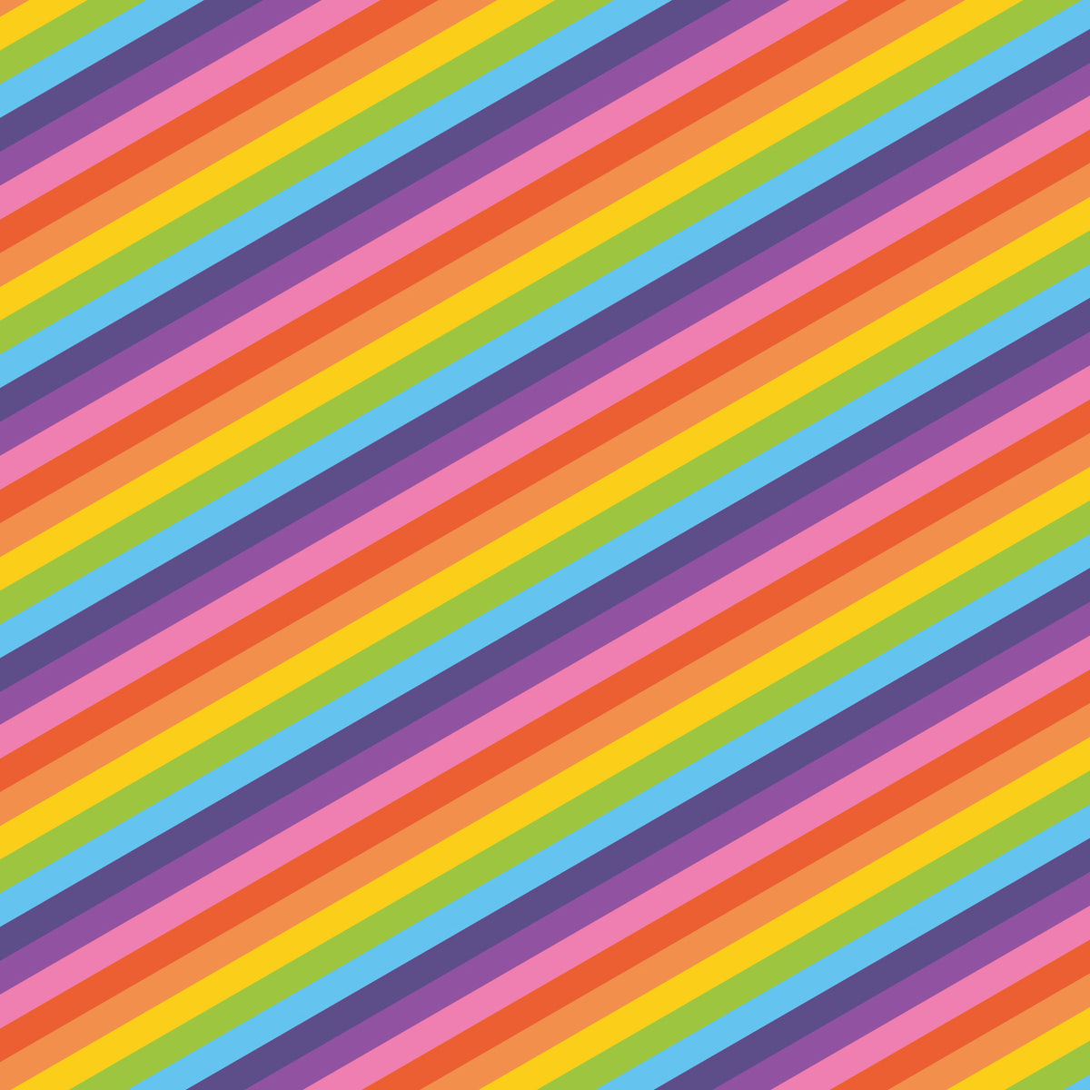 Decor Store 6 Sheet Wrapping Paper Rainbow Stripe Pattern All