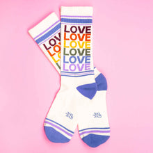 Load image into Gallery viewer, LOVE - Vintage Rainbow Gym Socks