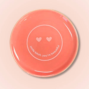 Smile Bitch - Round Trinket Tray