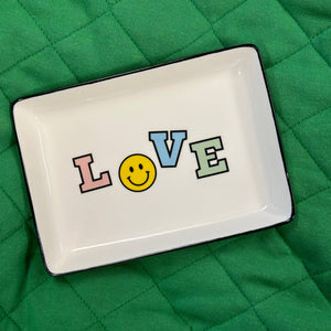 Love- Large Rectangle Trinket Tray