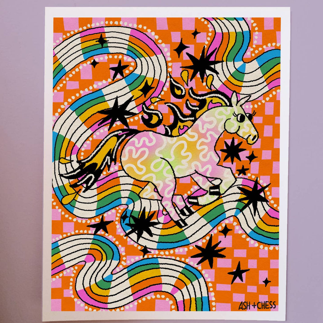 Rainbow Horsey Art Print