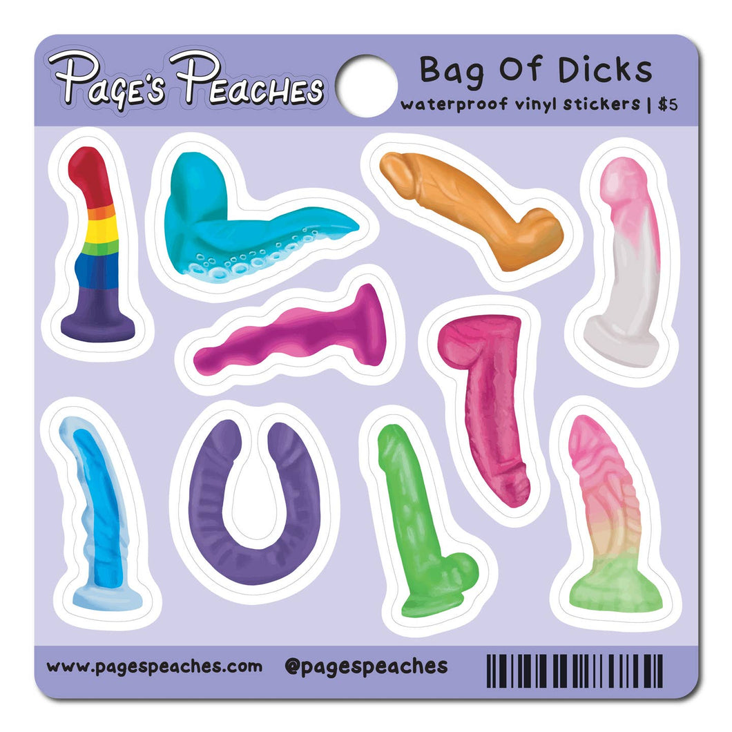 Bag of Dicks - Mini Sticker Sheet
