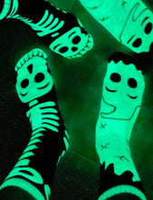 Load image into Gallery viewer, Ghost &amp; Skeleton Glow in the Dark Adult Socks