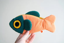 Load image into Gallery viewer, The Fish Pouch - Coral/Dark Green