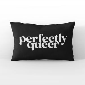 Perfectly Queer Black Pillow