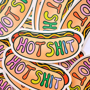 Hot Sh*t Hot Dog Sticker