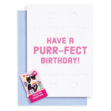 Load image into Gallery viewer, Purr-Fect Cat Birthday - Puzzle Greeting Card