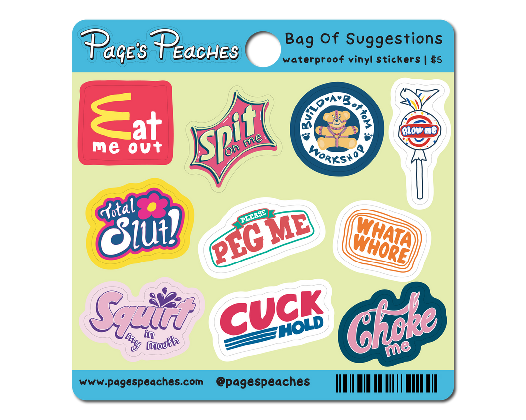 Bag of Suggestions - Mini Sticker Sheet