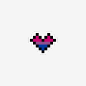 Bisexual Pixel Heart Sticker