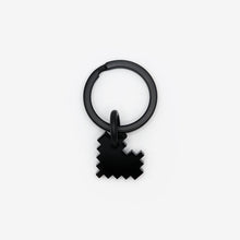 Load image into Gallery viewer, Black Pixel Heart Keychain