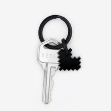 Load image into Gallery viewer, Black Pixel Heart Keychain