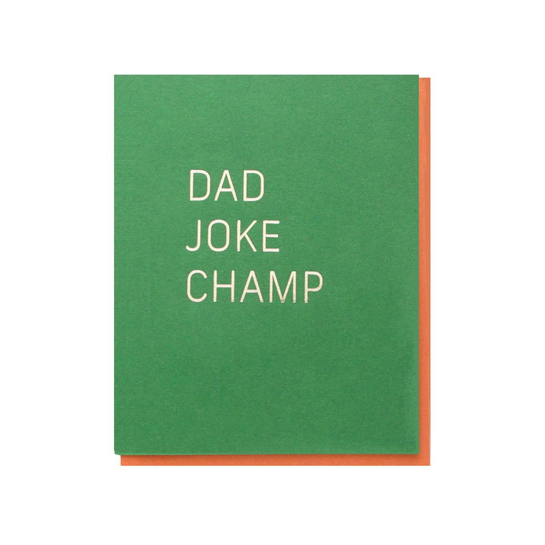 Dad Joke Champ Card
