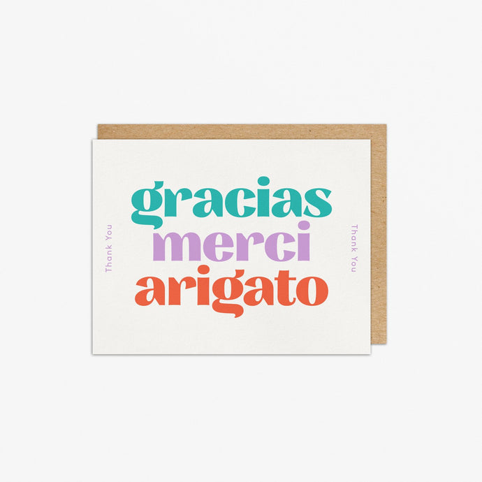 Gracias Merci Arigato Card