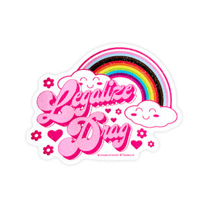 Legalize Drag Glitter Sticker