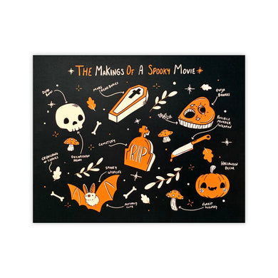 The Makings of a Spooky Movie - Art Print
