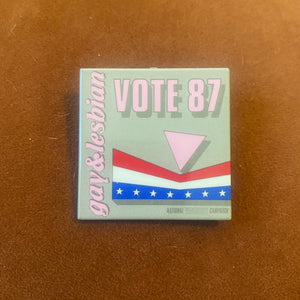 Vintage Gay & Lesbian VOTE 87 Button