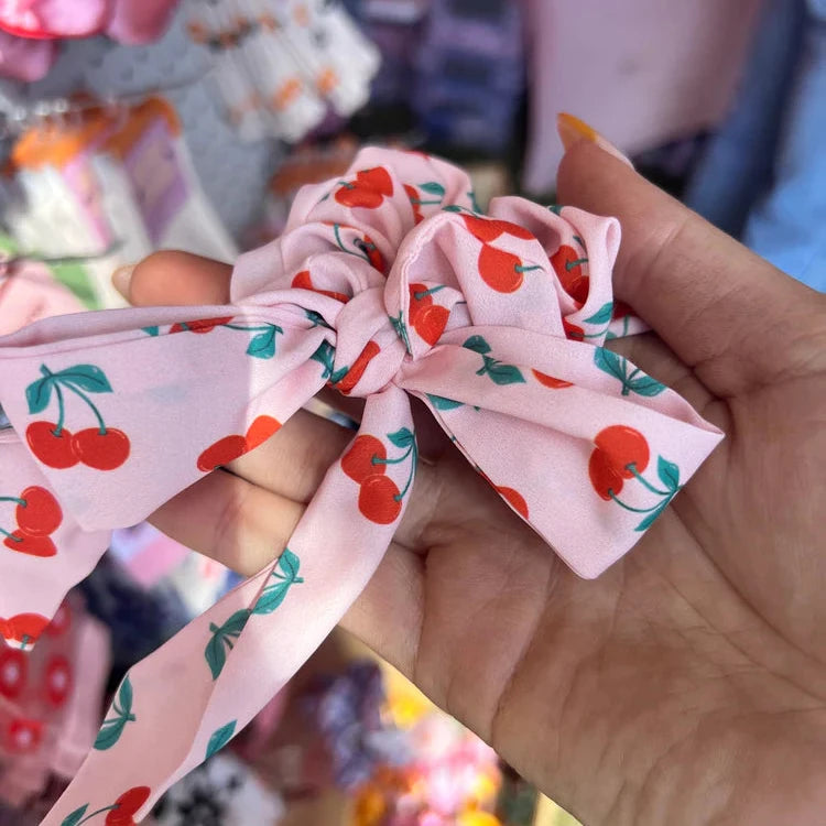 Cherries Bow Scrunchies