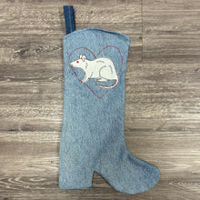 Load image into Gallery viewer, Denim Rodent Cowfolk Boot Stocking