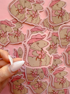 Cowboy Rat Sticker