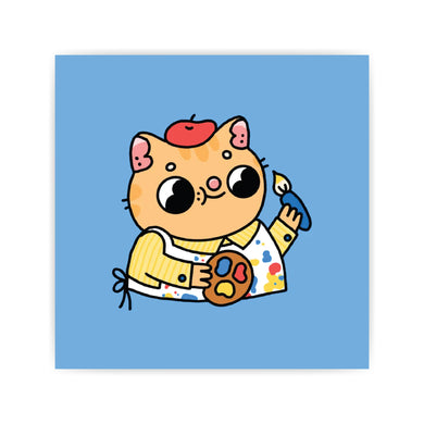 Artist Cat Print