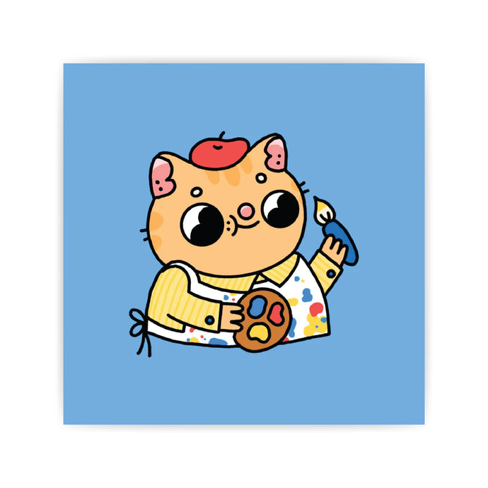 Artist Cat Print