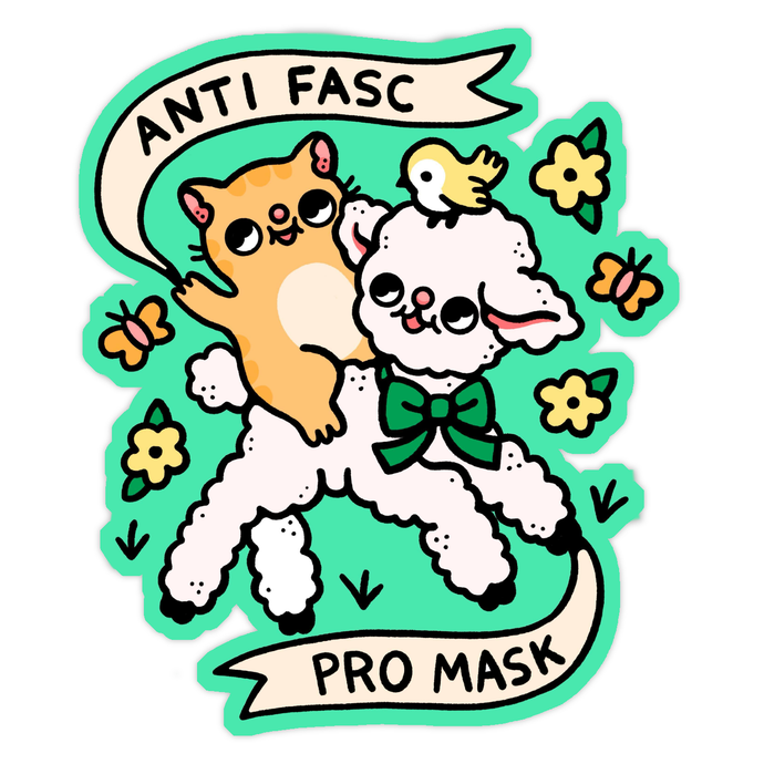 Anti Fasc, Pro Mask Sticker