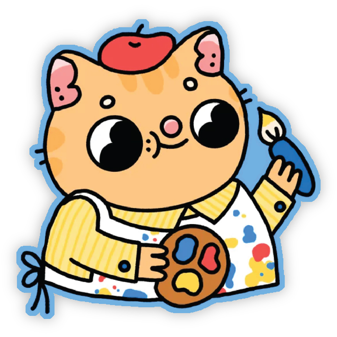 Artist Cat Sticker