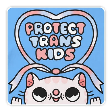 Protect Trans Kids Cat Sticker