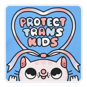 Protect Trans Kids Cat Sticker