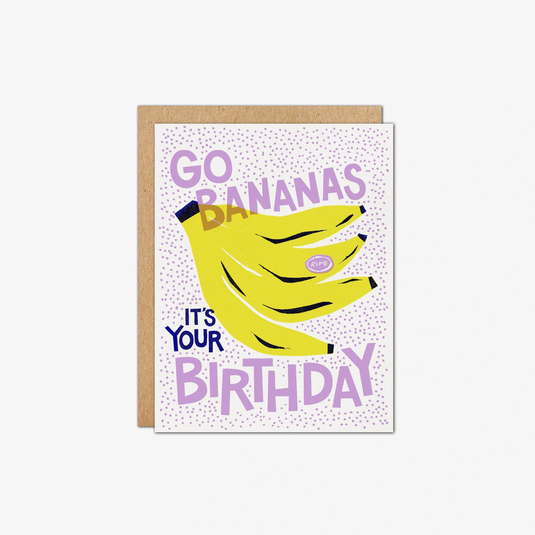 Bananas Birthday Card