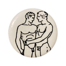 Load image into Gallery viewer, Vintage &quot;Men Embracing&quot; Button