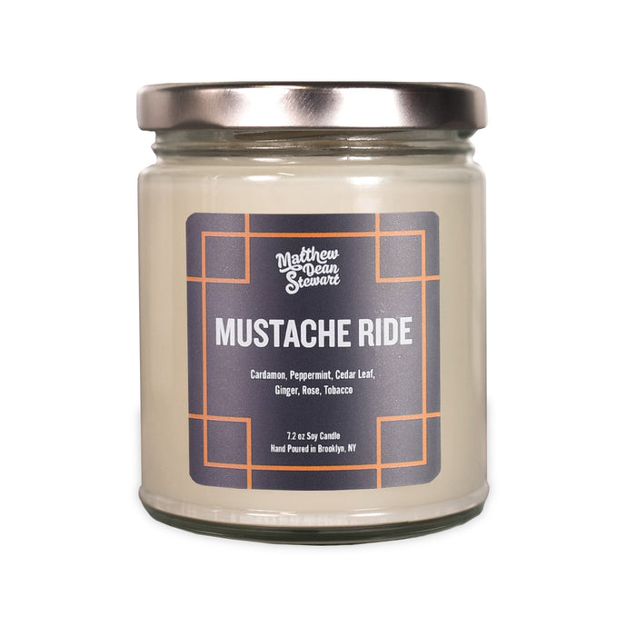 Mustache Ride Candle