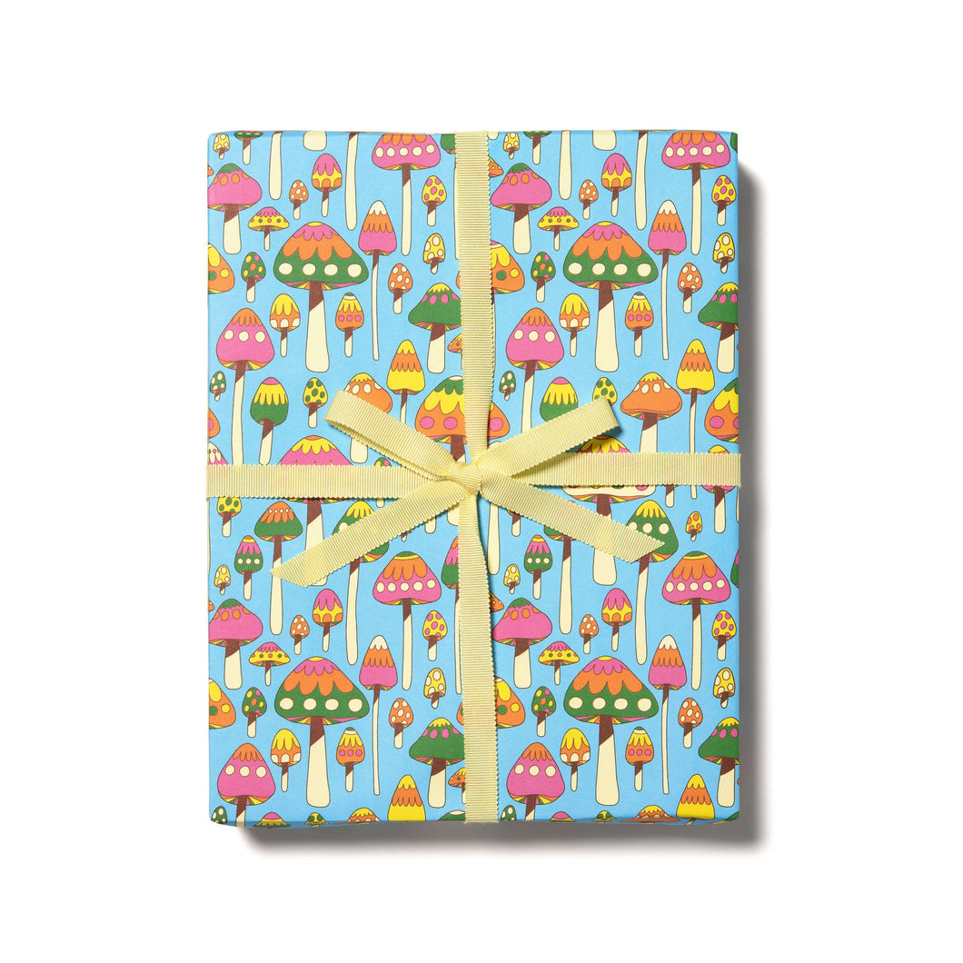 Groovy Mushrooms wrapping paper