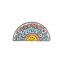 Load image into Gallery viewer, Protect Trans Kids Enamel Pin