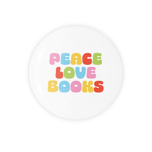 Peace Love Books Button