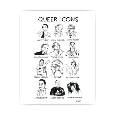 Queer Icons Print: Allen LaFeunte X TLGS Collab