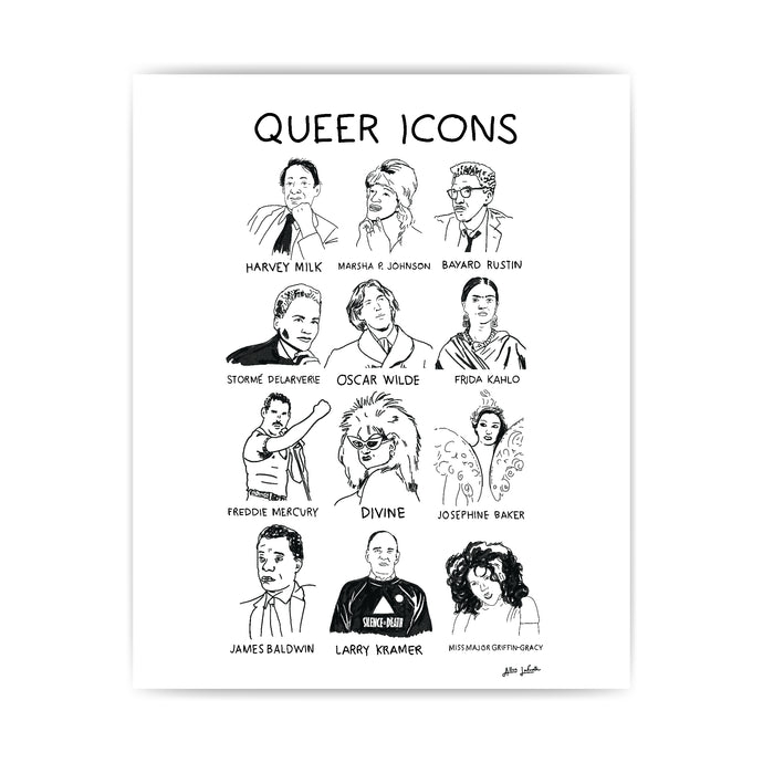Queer Icons Print: Allen LaFeunte X TLGS Collab