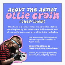 Load image into Gallery viewer, Support Queer Artists T-Shirt | TLGS X Chronic The Hedgehog