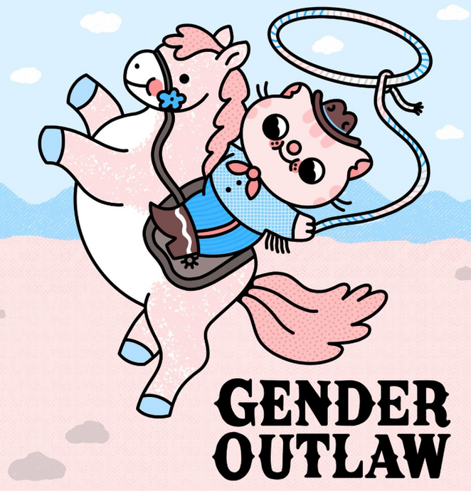 Gender Outlaw Kitten Cowboy Sticker