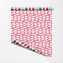 Load image into Gallery viewer, Sweaters &amp; Candy Canes Double Sided Wrapping Paper