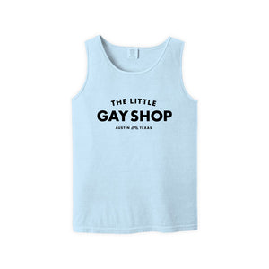 The Little Gay Shop Logo - Light Blue Tank Top