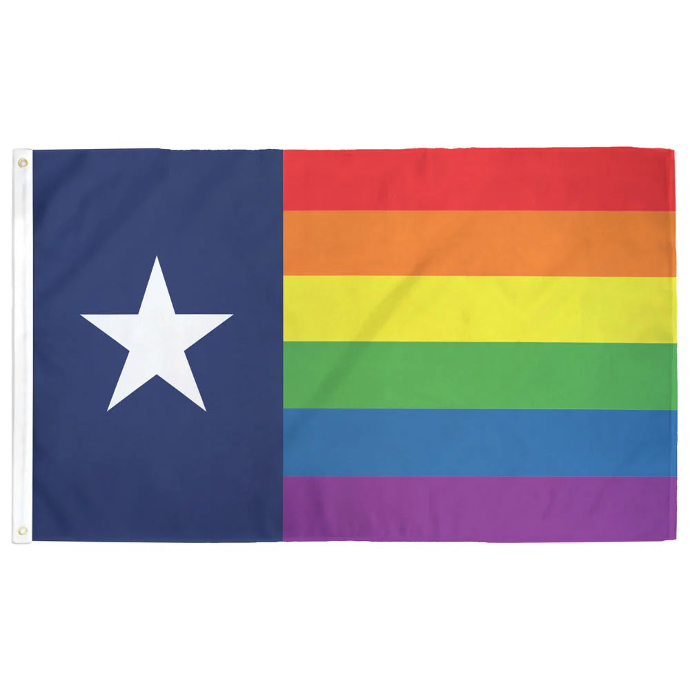 Rainbow Texas Pride Flag - 3x5