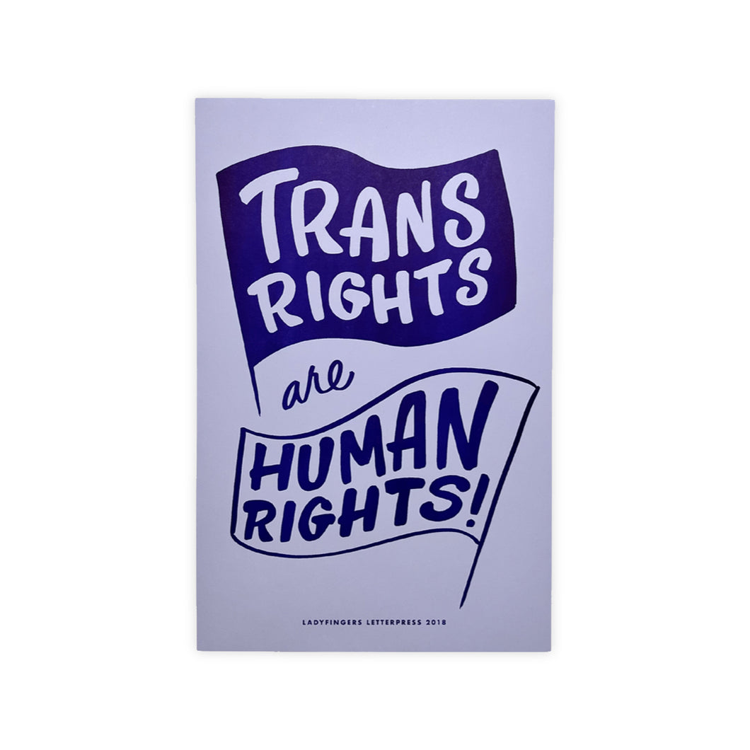Trans Rights Are Human Rights Protest Poster