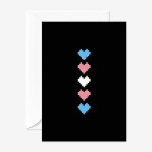 Trans Pride Hearts - Card