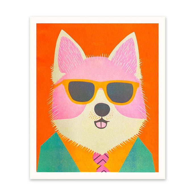 Cool Corgi Art Print