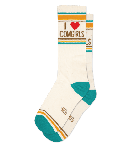 I <3 Cowgirls Crew Socks