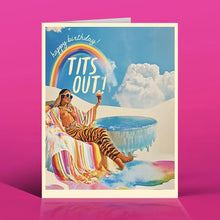 Load image into Gallery viewer, Tiger Rainbow Girl Birthday Card