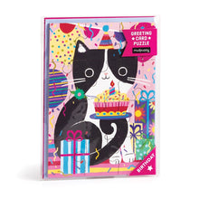 Load image into Gallery viewer, Purr-Fect Cat Birthday - Puzzle Greeting Card